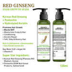 Korean Red Ginseng Hair Growth Mask – Blocks DHT with Day Moist CLR, Argan Oil & Vitamin E for Deep Moisturizing & Conditioning, Keratin Repair