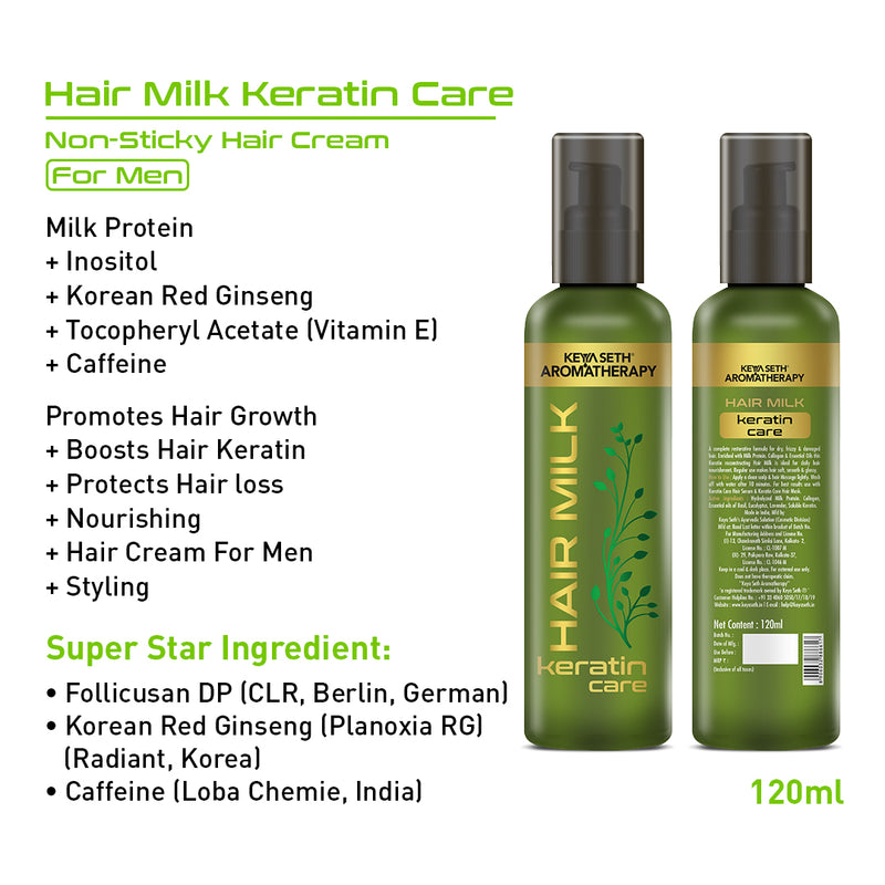 Hair Milk, Hair Cream For Hair Growth, Styling & Grooming, Keratin Treatment, Nourishment, Hair Fall Control for Men Daily Use Conditioner