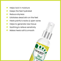 Heel Healing Lotion, for Softens Hydrates Dry Feet, Moisturizes & Repairs Cracked Heel Enriched with Tea Tree Oil & Glycerin