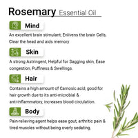 Rosemary Essential Oil, Natural Therapeutic Grade, Hair Growth, Hair Fall Control & Nourishment, Even Skin Tone 10ml - Keya Seth Aromatherapy