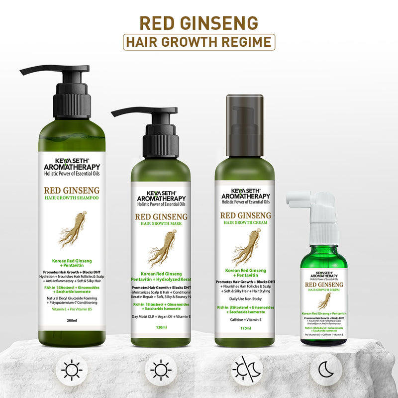 Korean Red Ginseng Hair Growth Shampoo, Blocks DHT, Pentavitin, Decyl Glucoside + Conditioners, Hydration Nourishes Hair & Scalp