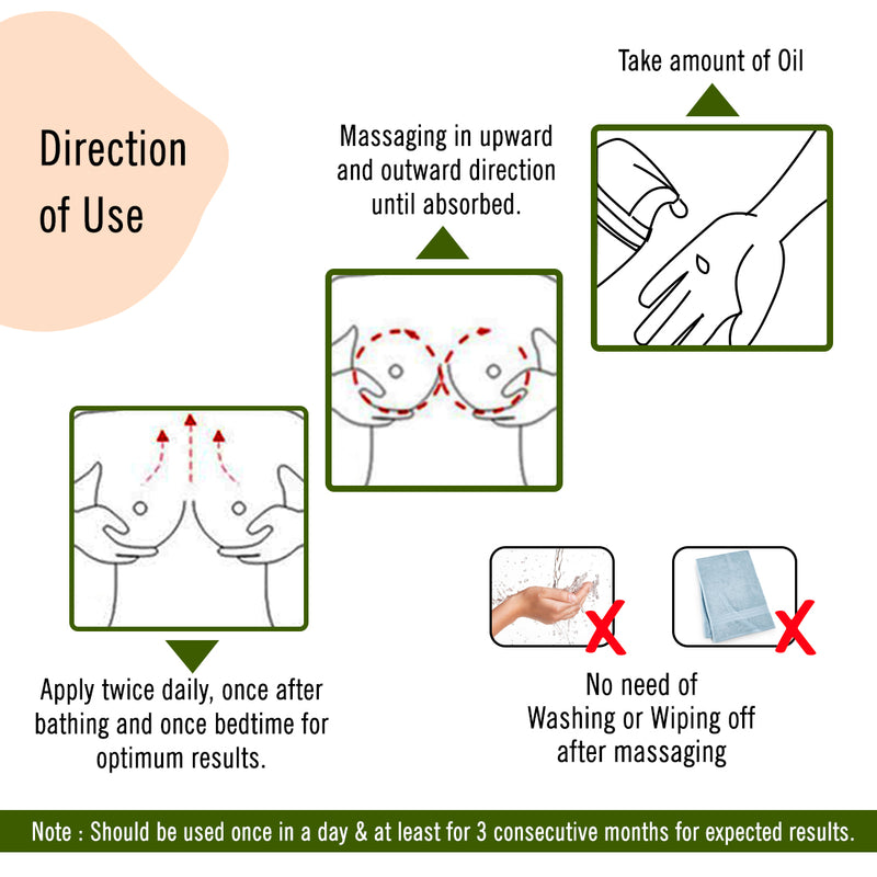 লেডি কেয়ার ব্রেস্ট স্লিমিং এবং টোনিং ম্যাসাজ অয়েল, টোনিং, ফার্মিং এবং অ্যান্টি সেলুলাইট, গ্রেপফ্রুট এবং ভেটিভার