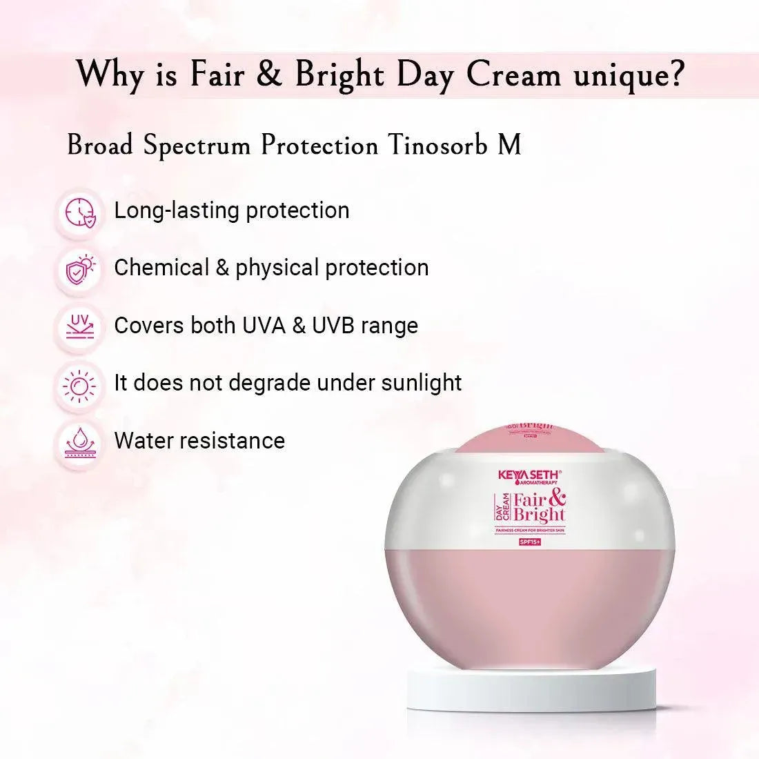 Fair & Bright Serum + Day Cream + Night Cream Overnight Repair & Fairness Treatment kit, Fairness Treatment, Skin Care, Keya Seth Aromatherapy