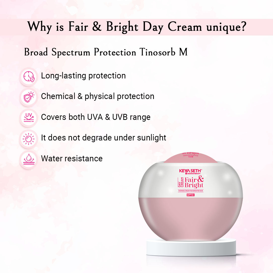 Fair & Bright Serum + Day Cream + Night Cream Overnight Repair & Fairness Treatment kit, Fairness Treatment, Skin Care, Keya Seth Aromatherapy