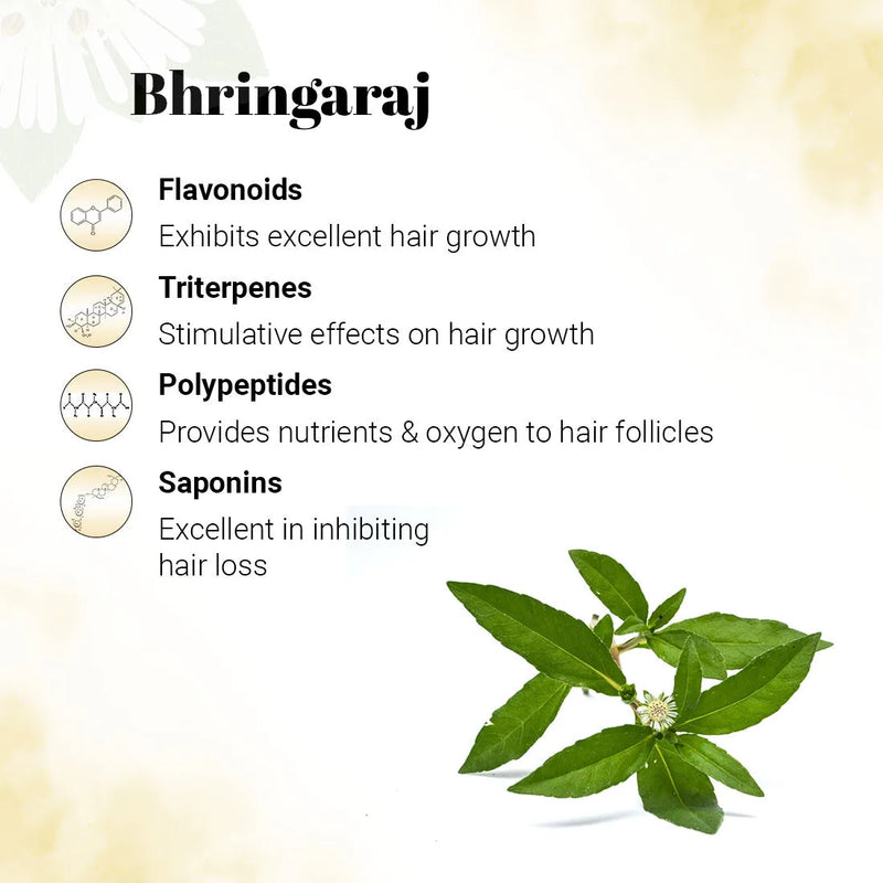 Hair Grown Oil with Bhringraj, - Reduce Hair Fall & Grows Hair for Strong, Thicker, Darker & Shiny Hair with Methi & Amla for Men & Women.