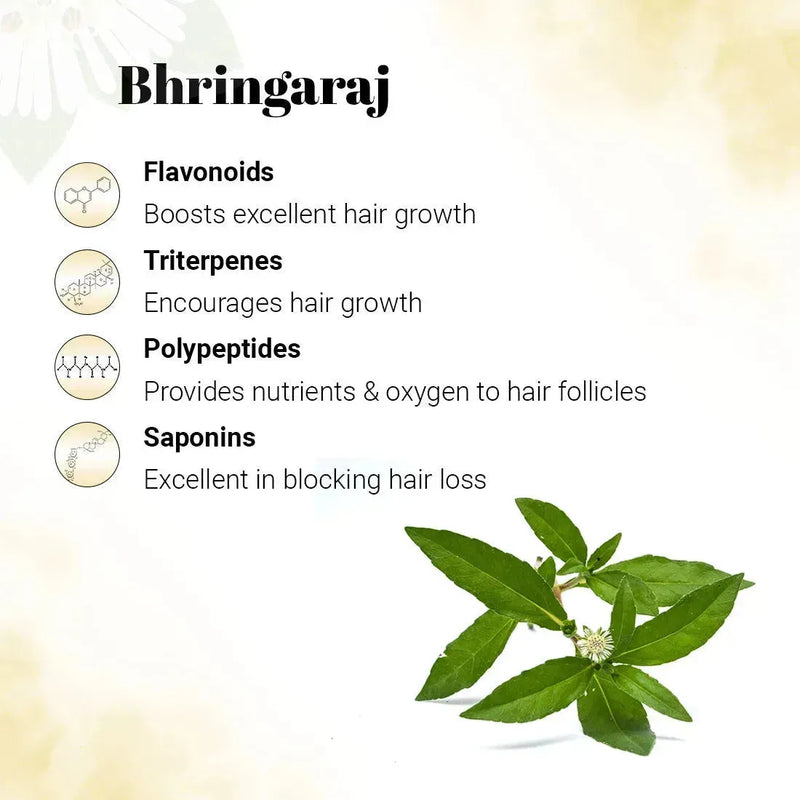 Hair Grown Oil with Bhringraj, - Reduce Hair Fall & Grows Hair for Strong, Thicker, Darker & Shiny Hair with Methi & Amla for Men & Women. - Keya Seth Aromatherapy