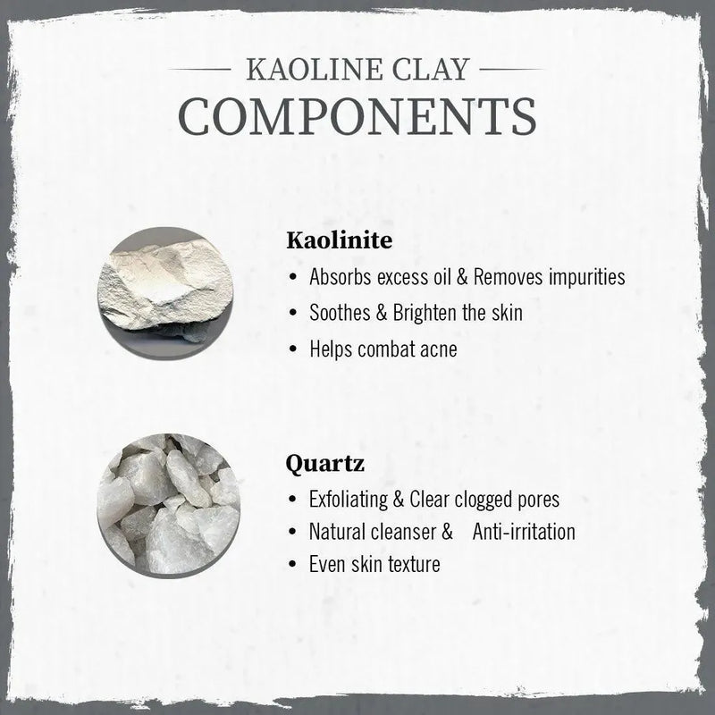 Kaolin Clay Powder Face Pack For Women & Men, Brightening + Absorbs Excess Oil