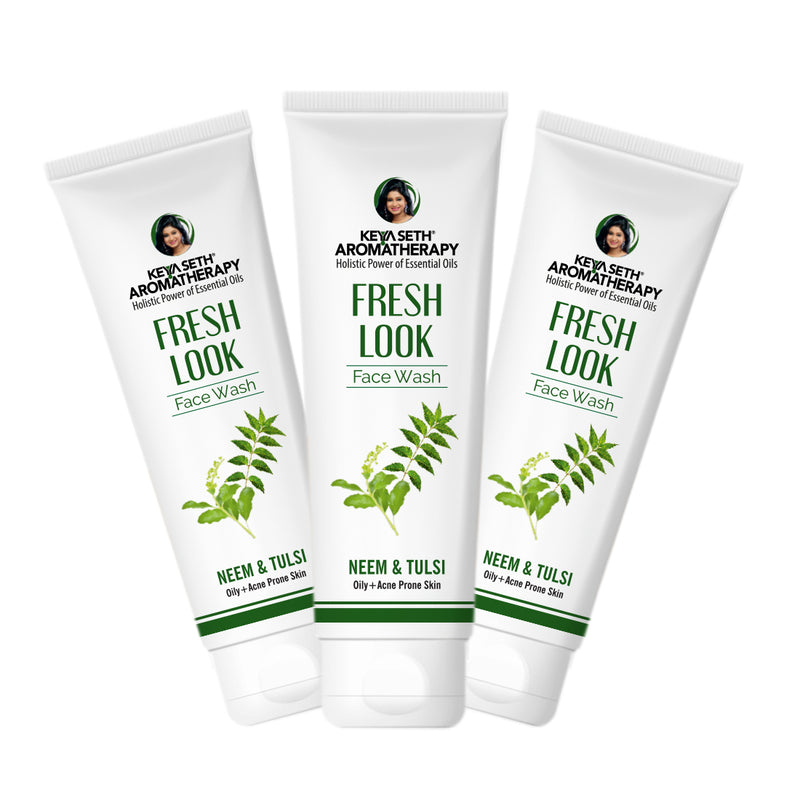 Fresh Look Neem & Tulsi Face Wash, Mild Hydrating Moisturizing Foaming All Skin Types - Keya Seth Aromatherapy