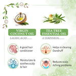 Rosemary Tea Tree Coconut Hair Oil, Hair Growth Anti Dandruff & Itching Nourishment & Moisturizer, Distilled Essential Oil