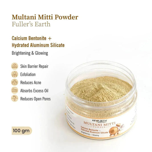 Multani Mitti Powder Face Pack for Women & Men Brightening + Glowing Skin