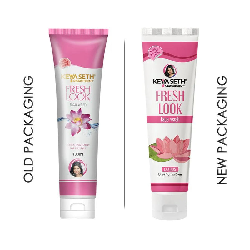 Fresh Look Lotus Face Wash, Mild, Hydrating, Moisturizing, Foaming, For Extremely Dry & Dehydrated Skin, Face wash, Facial Cleansers, Keya Seth Aromatherapy