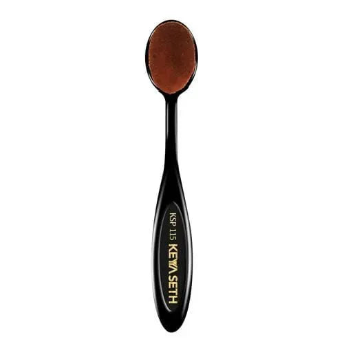 Oval Foundation Brush Super Densely Soft, Rounded Ultra-Fine Fibers for Streak-Free, Flawless Coverage & Even Application (KSP-115) - Keya Seth Aromatherapy