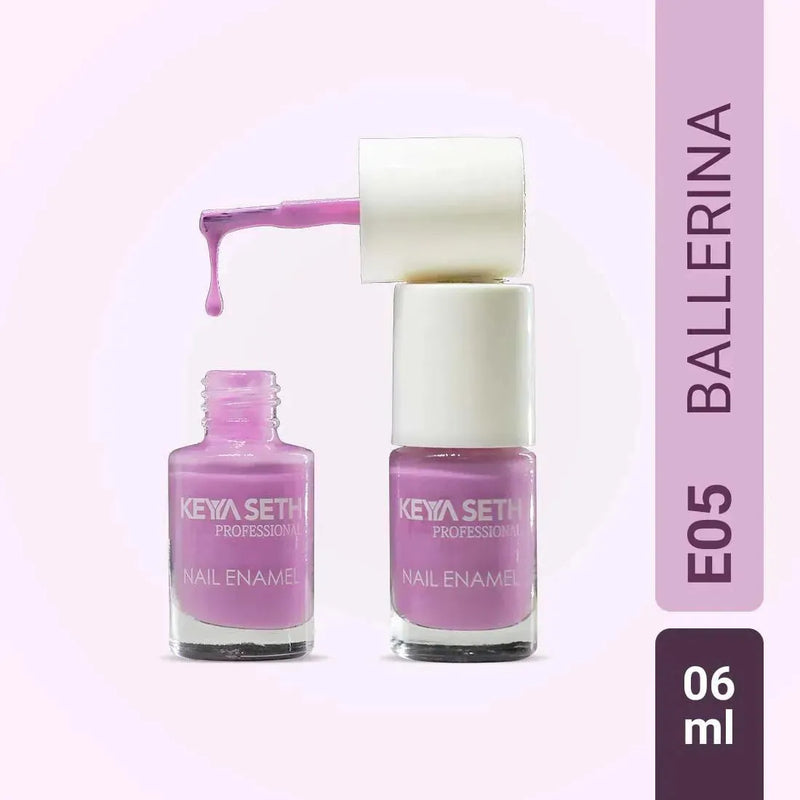 Ballerina + Flamingo Long Wear Nail Enamel Enriched with Vitamin E & Argan Oil, Nail Polish, Nail Care, Keya Seth Aromatherapy