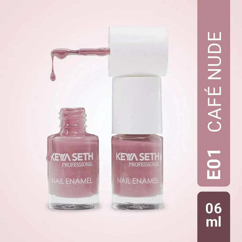 Café Nude Long Wear Nail Enamel Enriched with Vitamin E & Argan oil - Keya Seth Aromatherapy