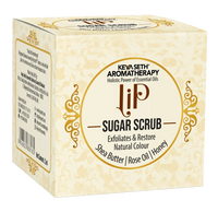 Lip Sugar Scrub with Shea Butter, Rose oil & Honey Gentle Exfoliation Hydration for Dark & Chapped Lips & Restore Natural colour for Men & Women 11ml, Lip Scrub, Keya Seth Aromatherapy