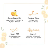 Orange Facewash, Vitamin C Enriched, SLS Free, Mild Foaming, Brightening Rejuvenating Refreshing Hydrating Moisturizing, Detox - Keya Seth Aromatherapy