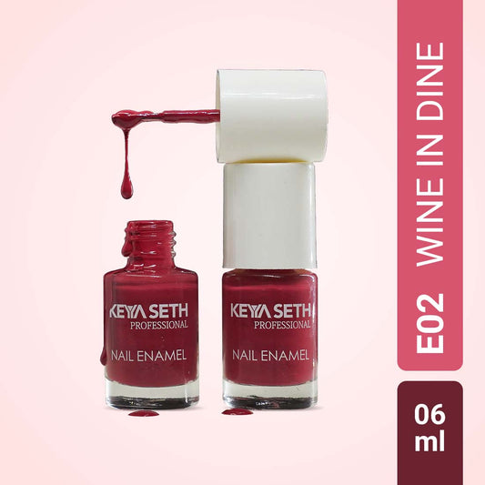 Wine N Dine Long Wear Nail Enamel Enriched with Vitamin E & Argan oil, Nail Polishes, Nail Polishes, Keya Seth Aromatherapy