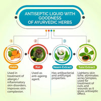 Ankush Ayurvedic Antiseptic Liquid, No Burning Sensation for First Aid & Personal Hygiene, Enriched with Neem, Tulsi, Lavender & Rose Essential Oil