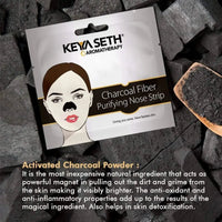 Charcoal Fiber Purifying Nose Strip, Nose Blackhead Remover Enriched with Vitamin E & Aloe Vera Extract - Keya Seth Aromatherapy