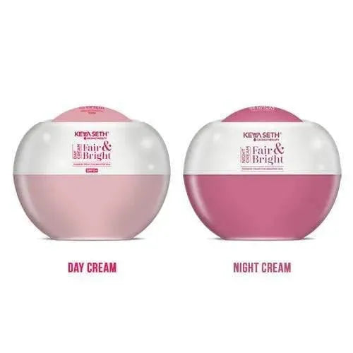 "Fair & Bright" Day & Night Cream Combo - Skin Brightening, Whitening, Nourishing ,Overnight Repair Fairness Moisturizer Enriched with Essential Oil.