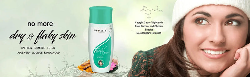 Fresh Dew Daily Face Moisturizer Quick Absorbing Non-Sticky, Flawless Skin Lotion for Dry Skin - Keya Seth Aromatherapy