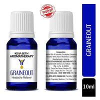 Graine Out-Migraine, Headache, Sinus, Relief Natural Therapeutic Essential Oil Blend of Aniseed & Neroli 10ml - Keya Seth Aromatherapy