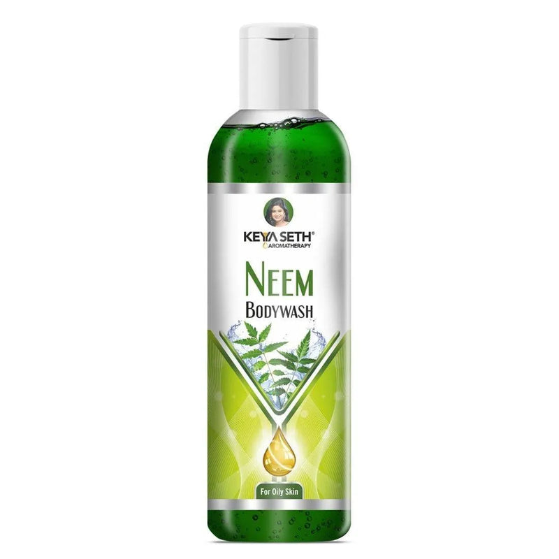 Neem Bodywash Gel Enriched with Pure Neem Essential Oil & Olive Extract -Natural Anti Acne & Pimple Unisex for Oily Skin