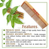 Neem Wooden Comb Wide Tooth for Hair Growth for Men & Women - Keya Seth Aromatherapy